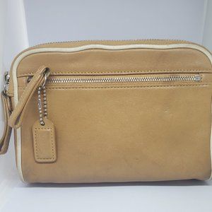 Vintage Coach Original NYC Women's Beige/Tan Leather clutch
